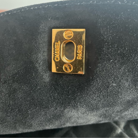 Vintage Chanel Black Suede Satchel - Picture 6 of 10